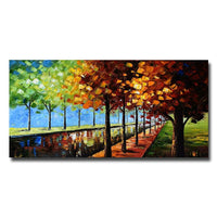 Designart Changing Colours Landscape Trees Canvas Art Print, 40" x 20", (PT3502-40-20)-Print