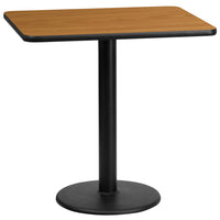 Flash Furniture – Table en stratifié au fini naturel de 24 x 30 po avec base circulaire de 18 po (XUNT2430TR18)-Table d'hospitalité