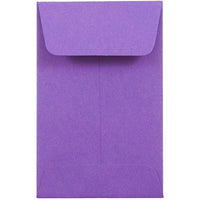 JAM Paper #1 Coin Envelopes, 2.25 x 3.5, Brite Hue Violet Purple Recycled, 500 Pack-Coin Envelopes