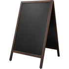 Quartet Double Sided Sidewalk Chalkboard Sign-Double-sided A-frame design with mahogany finish. Ideal for restaurants, coffee shops, hotels, schools or any event