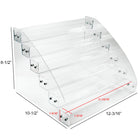 Eddie's Six Tier Acrylic Display Caddy - 12-1/4" W x 10-1/2"D x 8-1/2"H - Clear - 2 Pack-12-1/4" W x 10-1/2" D x 8-1/2" H