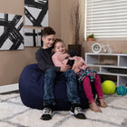 Flash Furniture Oversized Solid Bean Bag Chair - Navy Blue-Machine Washable Removable Slip Cover