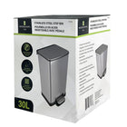 Modern Homes - Poubelle en acier inoxydable - 30 L-8