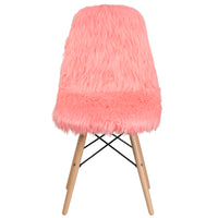 Flash Furniture Shaggy Dog Hermosa Pink Accent Chair-Accent Side Chair