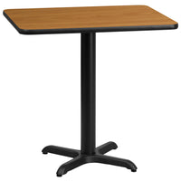 Flash Furniture – Table en stratifié au fini naturel de 24 x 30 po avec base de 22 x 22 po (XUNT2430T2222)-Table d'hospitalité
