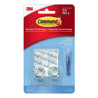 Command™ – Crochet moyen transparent, bouton en cristal 17095CLR-EF, 2 crochets moyens, 3 bandes transparentes moyennes-Tient fermement, s'enlève proprement, s'applique facilement, convient à une variété de surfaces