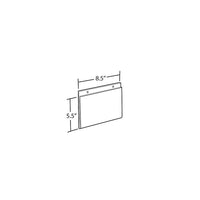Azar Displays Acrylic Horizontal Wall Mount Sign Holder, 8.5"W x 5.5"H, 10 Pack (162727)-Sign holder