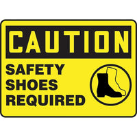 Safety Signs and Identification, Caution; Safety Shoes Required, SBA116-Language - English