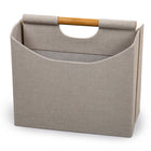 Truu Design Two-Compartment Magazine Holder - 12.2" x 11.6" - Beige-Embraces minimalism and modernism, great for any living room, bedroom or bathroom