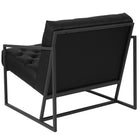 Flash Furniture HERCULES Madison Series Black Leather Tufted Lounge Chair-Tufted Seat and Back