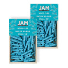 Jam Paper – Pince épingle à linge en bois, petite, 7/8, bleu, 2 paquets de 50, total de 100 (2230717361a)-Bois revêtu de bleu