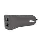 Basic Tech Dual USB Car Charger Charcoal-Overcharge protection