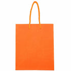 Jam Paper Glossy Gift Bags with Rope Handles - Medium - 8" x 4" x 10" - Orange - 100 Pack-Quantity: 100 per pack