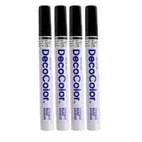 JAM Paper - Marqueur de peinture opaque à pointe large - Noir - Paquet de 4 (86525800g)-Marqueur peinture opaque idéal pour écrire et mettre en évidence