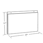 Azar Displays 17" x 11" Horizontal Wall Mount Acrylic Sign Holder, Clear, 10 Pack (162709)-Wall mount frame has pre-cut holes for hanging, hardware is not included