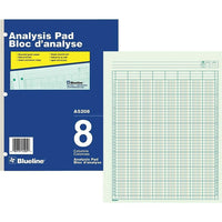 Blueline Analysis Pad, A5208, 8 Columns-A5208, 8 Columns