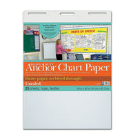 Pacon Heavy Duty Anchor Chart Paper, 24" x 32", White, Unruled, 25 Sheets/Pad (PAC3371)-Anchor charts are commonly used in classrooms to serve as a visual reminder of strategies, vocabulary and other content that students learn through the school year