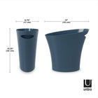 Umbra Skinny 2 Gallon Can - Denim-Fits Almost Anywhere: A stylish trash can with a modern slim design that looks great and easily fits into narrow openings and odd spaces