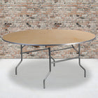 Flash Furniture 5.5-Foot Round HEAVY DUTY Birchwood Folding Banquet Table with METAL Edges-661 lb. Static Load Capacity