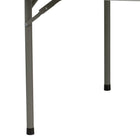 Flash Furniture 60" Round Granite Plastic Folding Table - White-5' Folding Table