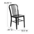 Chaise pour l’intérieur et l’extérieur, métal, noir (CH-61200-18-BK-GG)-8