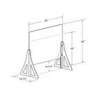 Azar Displays Acrylic Cashier Shield - 20"W x 20"H - Clear - 2 Pack-Acrylic
