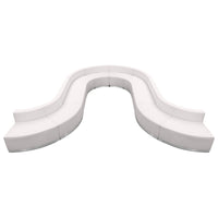 Flash Furniture HERCULES Alon Melrose LeatherSoft Reception Configuration - 10 Piece - White-Contemporary Reception Set