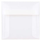 JAM Paper 5 x 5 Square Envelopes, Clear Translucent Vellum, 50 Pack (31032I)-Clear translucent vellum envelope