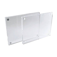 Eddie's Hang-Up Display Ltd. Deluxe Acrylic Two Panel Sign Holder - Clear Acrylic - 5.5" x 7" - 6 Pack-Deluxe Clear acrylic sign holder