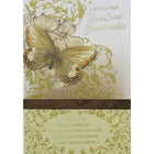 Rosedale Greeting Card, Birthday Grandmother, Butterfly-Printed on premium coated card stock