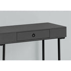 Monarch Specialties 7386 42" Computer Desk - Modern Grey/Black Metal-Glamourous in style with a compact size suitable in any space, finished on all sides