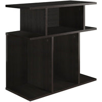 Monarch Specialties 2474 Accent Table - 24"H/Espresso-7 open concept display shelves to place books and decorative objects