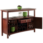 Winsome Wood Colby Buffet Cabinet (94745)-Two Cabinets with removable shelves