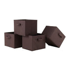 Winsome Capri Foldable Fabric Baskets, Chocolate-Perfect for storage in any room