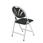 Office Star – Chaise pliante WorkSmart avec dossier en plastique aéré et siège en tissu style mailles, noir, 4/paquet-Peut être regrouper et empiler