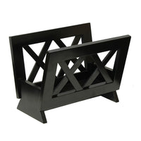 Oceanstar M1125 Contemporary Solid Wood Magazine Rack, Dark Mahogany-No assembly required