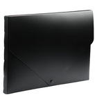 JAM Paper Plastic Portfolio with Snap Closure, Large, 11 x 17 x 0.75, Black, 2 Pack (2254027g)-Material: Plastic