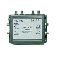 Digiwave Multiswitch for Satellite Dish (4 in 4 out), 1.3" x 4.7" x 6.5", Gray-Digiwave Multiswitch 4 IF input to 4 outpus for Satellite Receiver has 4 outputs to up to 4 receivers