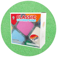 Sandtastik Classic Coloured Sand, 25 lb (11.3 kg) Box, Light Green-Fine grain with natural sparkle throughout