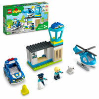 LEGO DUPLO Rescue Police Station & Helicopter Building Toy - 40 Pieces-Toddler-friendly police set - LEGO DUPLO Rescue Police Station & Helicopter (10959) features characters and vehicles to inspire budding police officers' imaginations