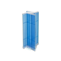 Azar Displays Plastic Pegboard Pinwheel Unit, 13.5" x 44", Blue (700444-BLU)-Blue plastic
