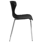 Flash Furniture Lowell Contemporary Design Black Plastic Stack Chair-Black Plastic Finish