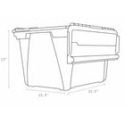 Storex 12 Gallon (45 L) Flip Top Tote - Frost/Blue - 4 Pack-Holds up to 45 lbs. (20 kgs)