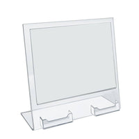 Azar Displays Slanted Sign Holder, 2 Pack (252075)-Clear Acrylic
