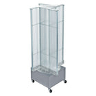 Azar Displays Pegboard Floor Display Pinwheel Spinner, 54" x 13.5", Clear (700445-CLR)-Clear plastic