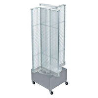 Azar Displays Pegboard Floor Display Pinwheel Spinner, 54" x 13.5", Clear (700445-CLR)-Clear plastic
