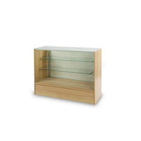 Can-Bramar Econoline Full Vision Show Case, Maple-Comes with 10" and 12" depth adjustable glass shelves