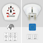 SKROSS World to Europe Travel Adapter - White-Reliable&easy connection for devices from all continents to use this socket