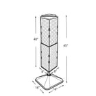 Azar Displays 40" x 8" x 8" Standard 4-Sided Interlocking Pegboard Display Tower, Orange (703387-ORG)-Dimensions: 40"H x 8"W x 8"D x 16" Diameter