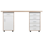 Winsome 18350 Kenner 3-Piece Set Modular Desk, Reclaimed Wood/White Finish-Modular Desk